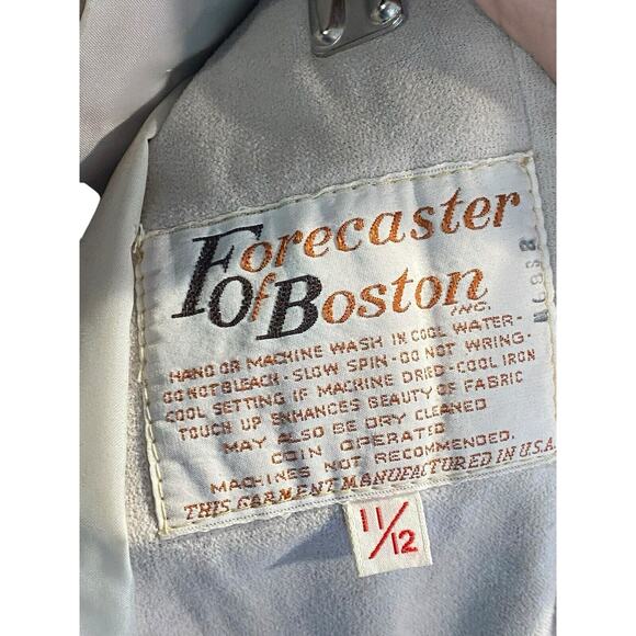 Vintage Forecaster Of Boston Coat Womens 11/12 Cream Classic Lined Pockets - Picture 9 of 9
